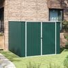 vidaXL Garden Shed Green Galvanized Steel Medium Garden Shed