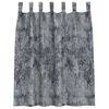 vidaXL Curtain with Curtains 2 pcs Silver Grey 55.1" x 55.1" Velvet
