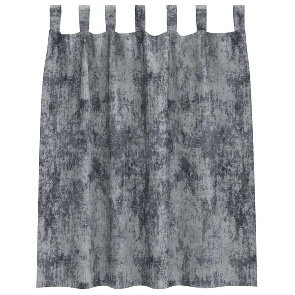 vidaXL Curtain with Curtains 2 pcs Silver Grey 55.1" x 55.1" Velvet