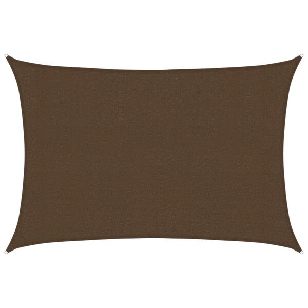 vidaXL Sunshade Sail 1.75 oz/ft² Brown 9.8x14.8' HDPE