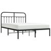 vidaXL Bed Frame Black Powder-coated steel 55.1 x 74.8 in Bed Frame