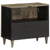 vidaXL Bathroom Sink Cabinet Black Solid mango wood, engineered wood