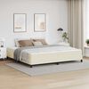 vidaXL Bed with Mattress Cream 78.7&ldquo; x 78.7&rdquo; Faux leather