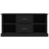 vidaXL TV Cabinet Black Engineered Wood Medium TV Cabinet Rectangular
