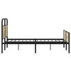 vidaXL Bed Frame Sonoma Oak Engineered Wood and Steel Double Durable