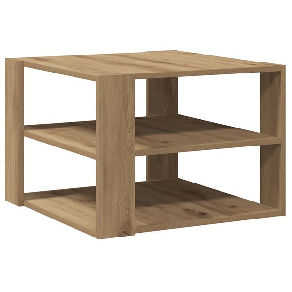 vidaXL Coffee Table Artisan Oak Engineered Wood 22.8x22.8x15.7 in