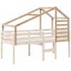 vidaXL Kids'Bed Roof Natural Pine Solid pine wood 78 x 38 x 44.5 in