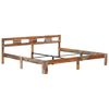 vidaXL Bed Frame Grey Solid wood with grey finish, steel Double Durable