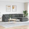 vidaXL Modular Sofa Dark Grey Fabric (100% Polyester) Large Modular