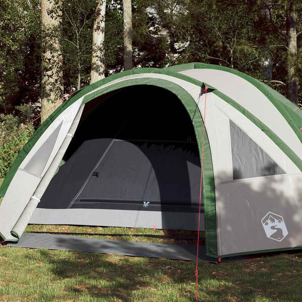 vidaXL Camping Tent Dome 4-Person Green Waterproof