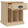 vidaXL Bedside Cabinet Sonoma Oak Engineered Wood Medium Bedside Cabinet