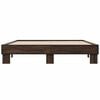 vidaXL Bed Frame Brown Oak Engineered Wood King Size Tough Rectangular