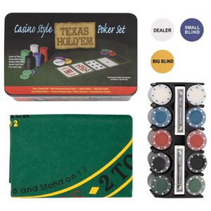 vidaXL Poker Chip Set 200 pcs 0.01 lb