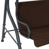 vidaXL Garden Swing Seat Coffee Powder-coated steel frame