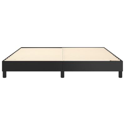 vidaXL Box Spring Bed Frame Black 72"x83.9" California King Faux Leather