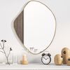 vidaXL Wall Mirror Gold Glass, PVC Medium Wall mounting Wall Mirror
