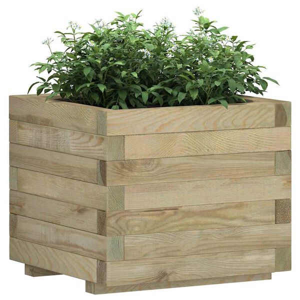 vidaXL Raised Bed Green Treated Pine Wood Medium Durable Rustic
