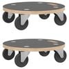 vidaXL Transport Trolleys 2 pcs Round Ø15"x4.5" 551.2 lb