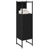 vidaXL Bathroom Furniture Set Black Oak 12.99 x 12.99 x 47.44 in