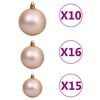vidaXL Artificial Pre-lit Christmas Tree with Ball Set White 94.5"