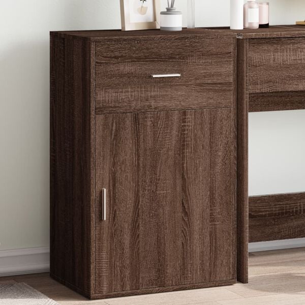 vidaXL Storage Cabinet Brown Oak Engineered Wood