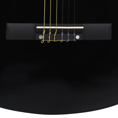 vidaXL Western Classical Cutaway Guitar with 6 Strings Black 38"