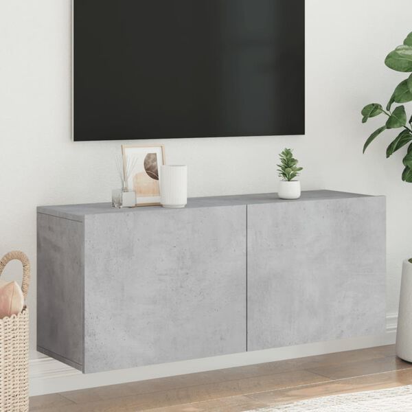 vidaXL TV Cabinet Concrete Grey Engineered Wood