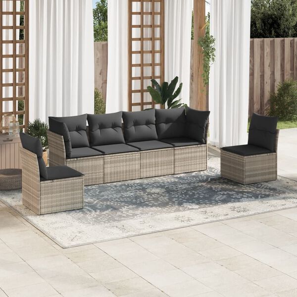 vidaXL Patio Sofa Set Light grey, Dark grey