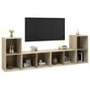 vidaXL TV Cabinet Set of 4 Sonoma Oak Engineered wood Modular