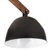 vidaXL Ceiling Lamp Black Iron, Mango Wood Medium Industrial