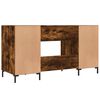 vidaXL Desk Smoked Oak Engineered wood, Iron 55.1 in x 19.7 in x 29.5 in