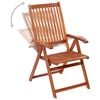 vidaXL Garden Chair Set of 3 Brown Solid Acacia wood Medium Foldable