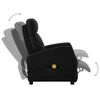 vidaXL Massage Chair Black Faux leather Standard Adjustable Armrests