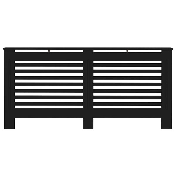 vidaXL Radiator Cover Black 67.7"x7.5"x32.1" MDF