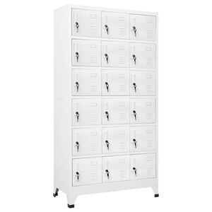 vidaXL Locker Cabinet Gray Sheet Metal Large Locker Cabinet