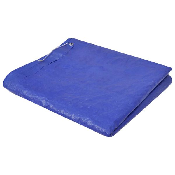vidaXL Pool Cover Set of 2 Dark blue Polyethylene 155 x 81.5 x 3.9 in