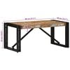 vidaXL Coffee Table Multicolor Solid reclaimed wood and powder-coated iron