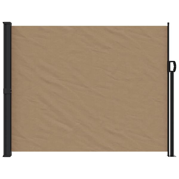 vidaXL Retractable Side Awning Taupe