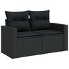 vidaXL Garden Sofa Set Black