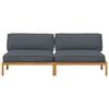 vidaXL Sofa Set with Cushion Plain 2 pcs Anthracite Solid Acacia Wood