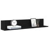vidaXL Wall Shelf Black Engineered wood 39.4 x 6.5 x 6.5 in