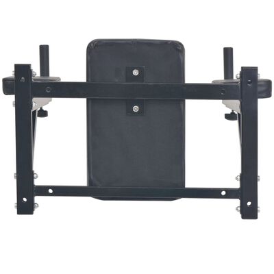 vidaXL Wall-mounted Fitness Dip Station Black