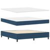 vidaXL Box Spring Bed with Mattress Blue 70.9" x 78.7" fabric