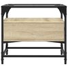 vidaXL Coffee Table Sonoma Oak Engineered wood, steel, glass Small