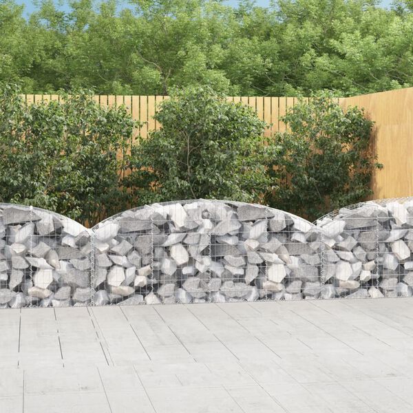vidaXL Gabion Basket Silver Galvanized iron Medium Durable
