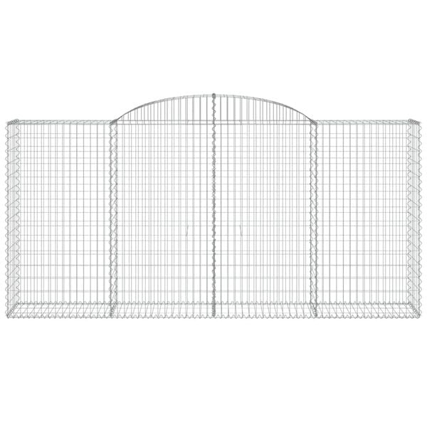 vidaXL Gabion Basket Set of 2 Silver Galvanized iron Extra Large