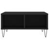 vidaXL Coffee Table Black Engineered wood Medium Coffee Table Square