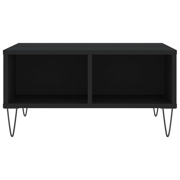 vidaXL Coffee Table Black Engineered wood Medium Coffee Table Square