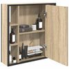 vidaXL Bathroom Mirror Cabinet Beige 60 x 16 x 60 cm Engineered wood