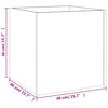 vidaXL Planter Box Black Engineered Wood 15.7x15.7x15.7 in Square